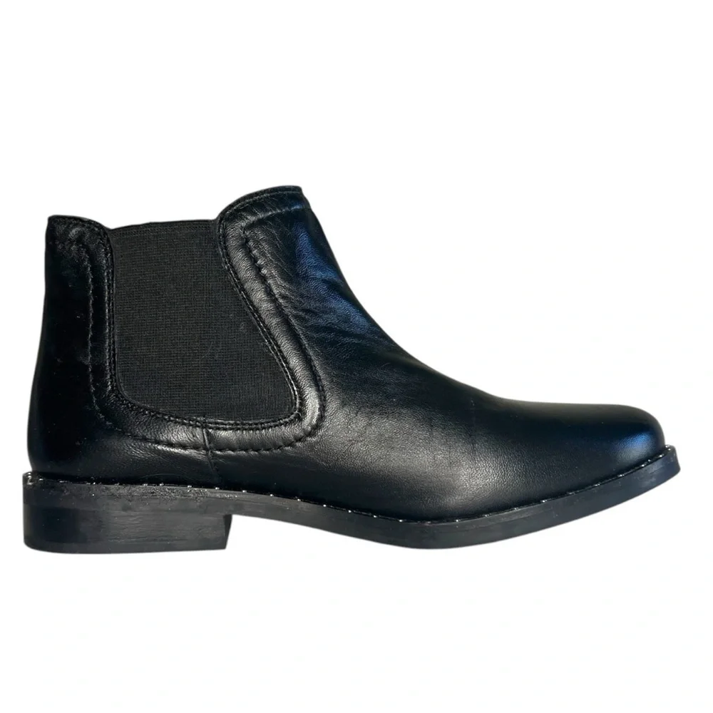 Steve Madden Brenna Leather Chelsea Boots Black Size 7.5